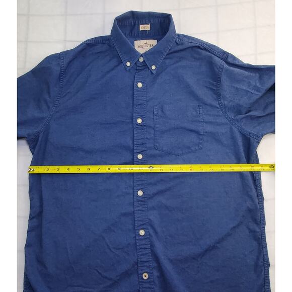 Hollister Califonia Size XL Men's Stretch Button Down Shirt Blue Ca13 - Picture 3 of 6